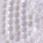 6mm Clear Teardrop Beads [100]