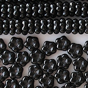 2x5mm Black Flower Spacer Beads [100]