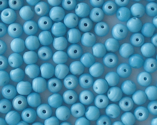 7mm Opaque Baby Blue Round Beads [50]
