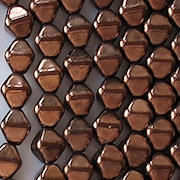 6mm Dark Bronze Glass Bicone Beads [50]