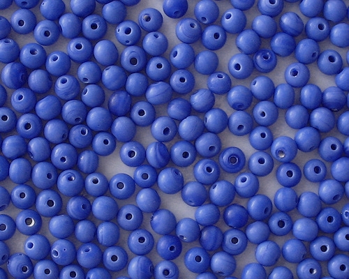 4.5mm Opaque Blue Round Beads [100]