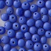 4.5mm Opaque Blue Round Beads [100]