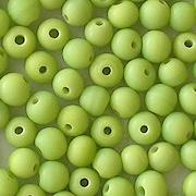 4.5mm Opaque Lime Green Round Beads [100]