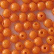 4.5mm Opaque Orange Round Beads [100]