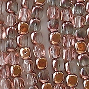 3.5mm 'Gold Apollo' Cube Beads [100]