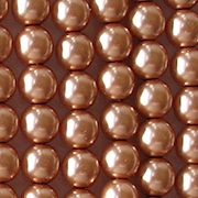 6mm 'Cinnamon' Round Glass Pearls [50]