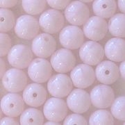 6mm Pink 'Alabaster' Round Beads [50]