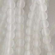 4mm Clear Matte Round Beads [100]
