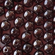 6mm Garnet Gunmetal Round Beads [50]