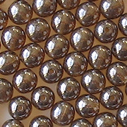 6mm Brown Luster Round Beads [50]