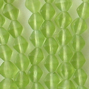 6mm Lime Green Matte Bicone Beads [50]