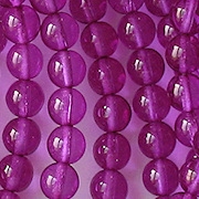 6mm Violet Coated Round Beads [50]