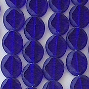 9mm Cobalt Polished Diamond Oval Beads [20]