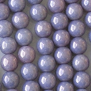 6mm Opaque Amethyst Luster Round Beads [50]