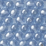 6mm Light Blue Luster Round Beads [50]