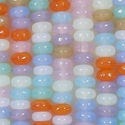 2x4mm Mixed Opalescent Rondelle Beads [100]