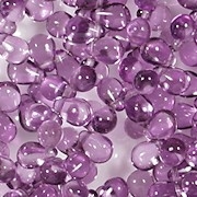 6mm Purple Coated Teardrop Beads [80]