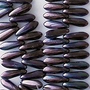 10mm Metallic Amethyst Dagger Beads [100]