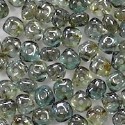 3x5mm Green Luster Nugget-Shaped Rondelle Beads [100]