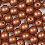 6mm Copper Matte Coated Round Beads [50]