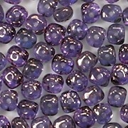 3x5mm Amethyst/Gold-Luster Nugget-Shaped Rondelle Beads [100] (see Comments)