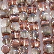 5mm Clear/Copper Hourglass Beads [44] (see Comments)