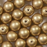 8mm Gold Matte Coated Round Beads [50]