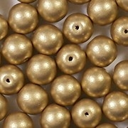 8mm Gold Matte Coated Round Beads [50]