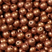 4mm Copper Matte Coated Round Beads [100]