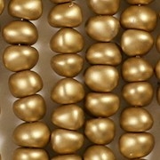 6x8mm Gold Coated Matte Nugget-Shaped Beads [50]