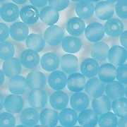 4mm Aqua Matte Beads [100]