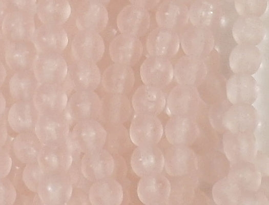 4mm Light Pink Matte Round Beads [100]