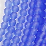 4mm Sapphire Blue Matte Round Beads [100]