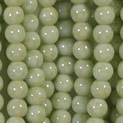 4mm Opaque Light Green Luster Round Beads [100]