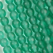 4mm Teal Matte Round Beads [100]
