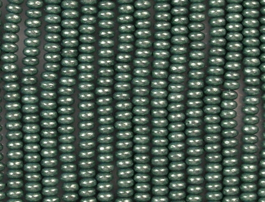 2x4mm Greenish-Aqua Metallic Rondelle Beads [100]