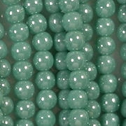 4mm Turquoise Luster Round Beads [100]