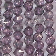 4mm Amethyst/Copper English-Cut Beads [100]