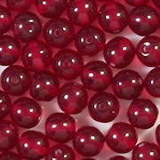 6mm Ruby Red Round Beads [50]