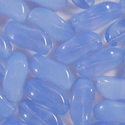 15mm Milky Blue Wavy Oval Beads [20]