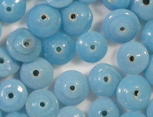4x7mm Baby Blue Saucer-Shaped Beads (50)