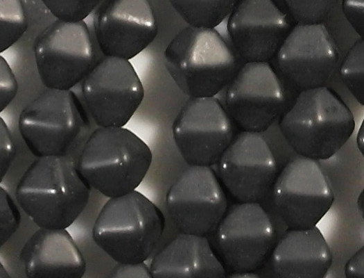 6mm Black Matte Bicone Beads [50]