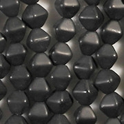 6mm Black Matte Bicone Beads [50]