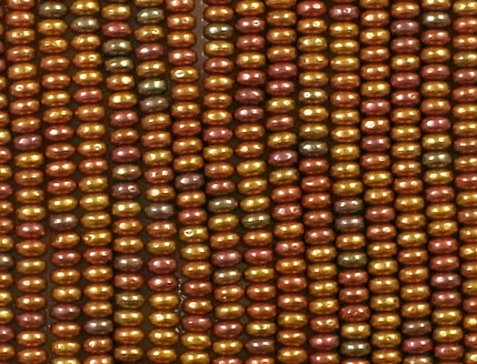 2x4mm Mixed Yellow-Golden Rondelle Beads [100] (see Defects)