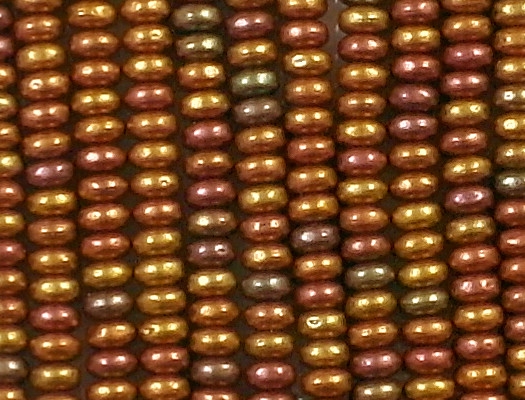2x4mm Mixed Yellow-Golden Rondelle Beads [100] (see Defects)