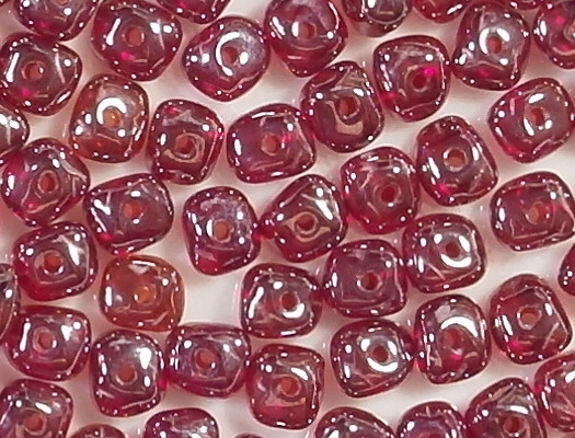 3x5mm Ruby Luster Nugget-Shaped Rondelle Beads [100] (see Comments)