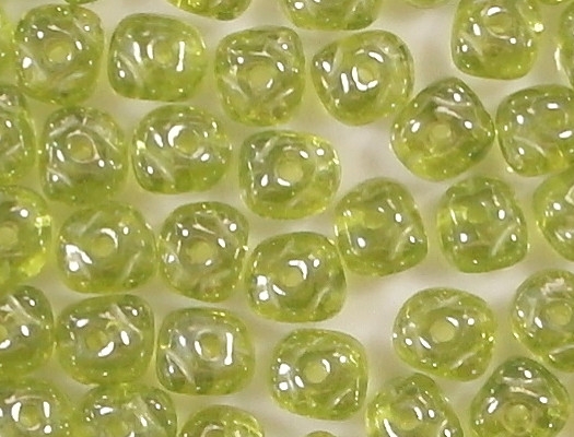 3x5mm Olive Green Luster Nugget-Shaped Rondelle Beads [100] (see Comments)