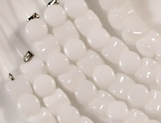 5mm White Hourglass Beads [44] (see Comments)