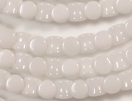 5mm White Hourglass Beads [44] (see Comments)