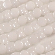 5mm White Hourglass Beads [44] (see Comments)